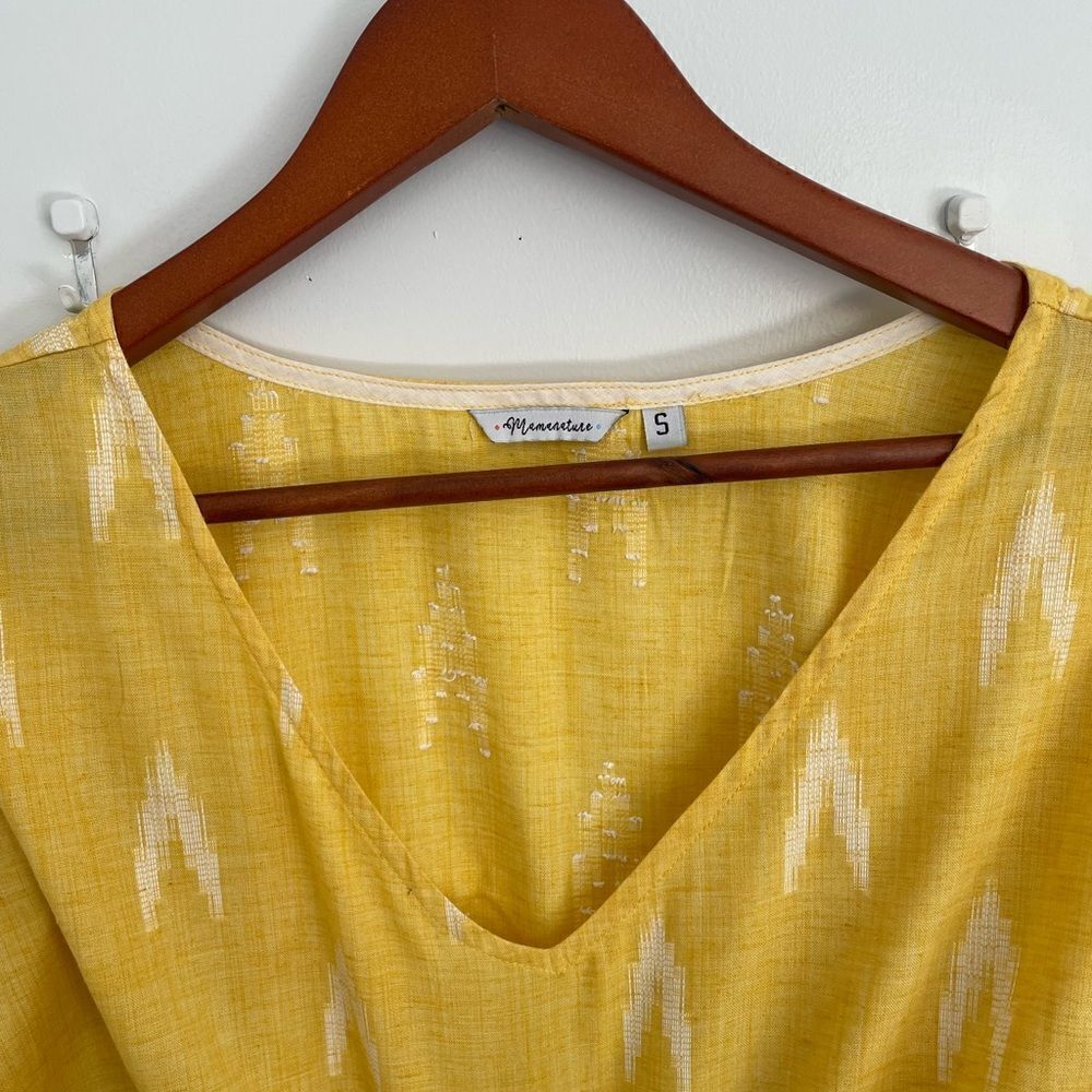 Womens size small butter yellow Kaftan kimono summer dress - Picture 3 of 6